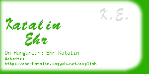 katalin ehr business card